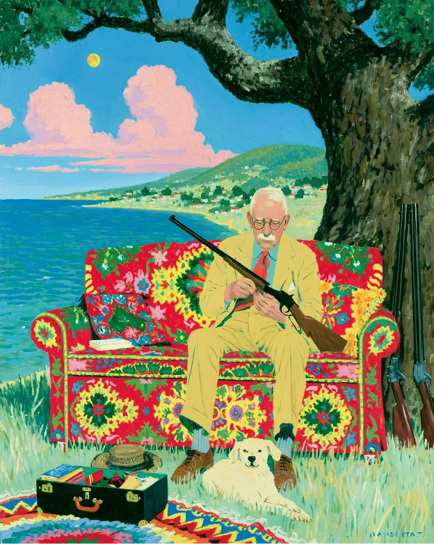 Illustration : Un grand-père se donne la mort devant ses petits-enfants